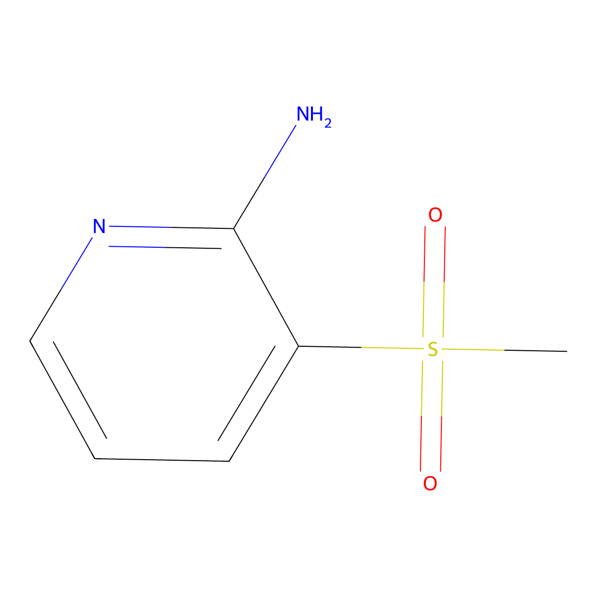 2-Pyridinamine, 3-(methylsulfonyl)- molecular structure, CAS 878805-97-1