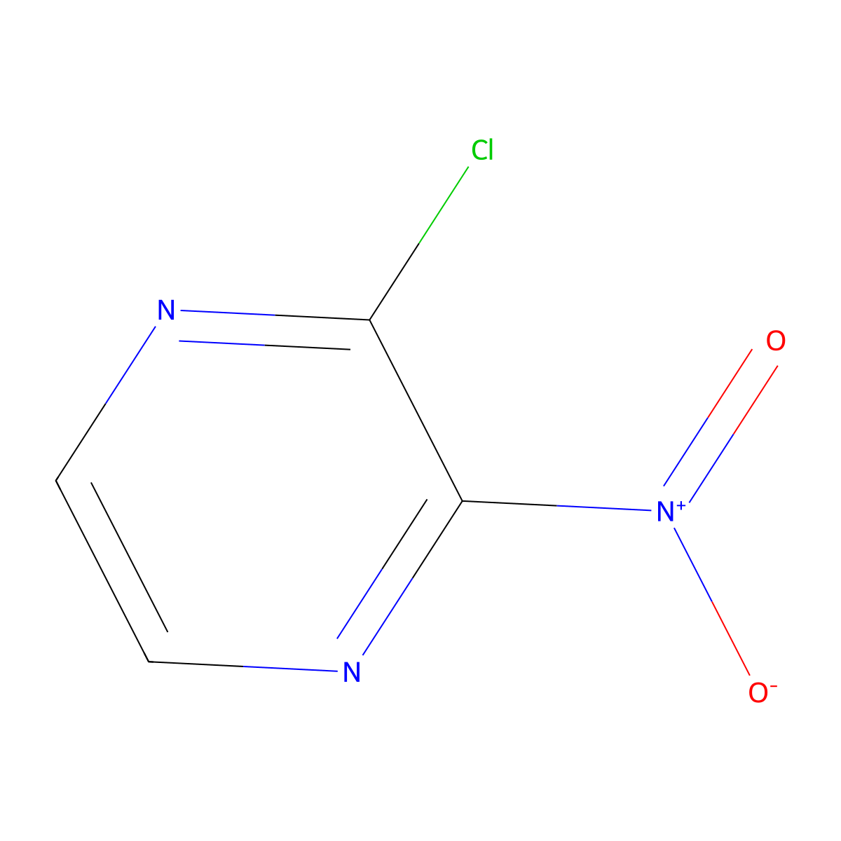 2-Chloro-3-nitropyrazine molecular structure, CAS 87885-43-6