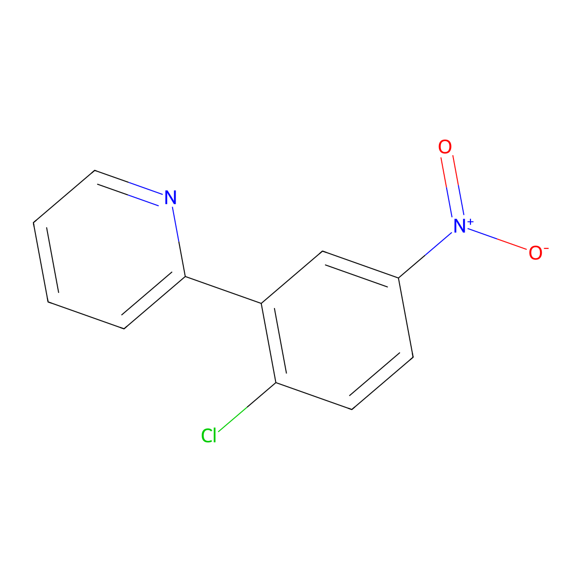 2-(2-Chloro-5-nitrophenyl)pyridine molecular structure, CAS 879088-40-1