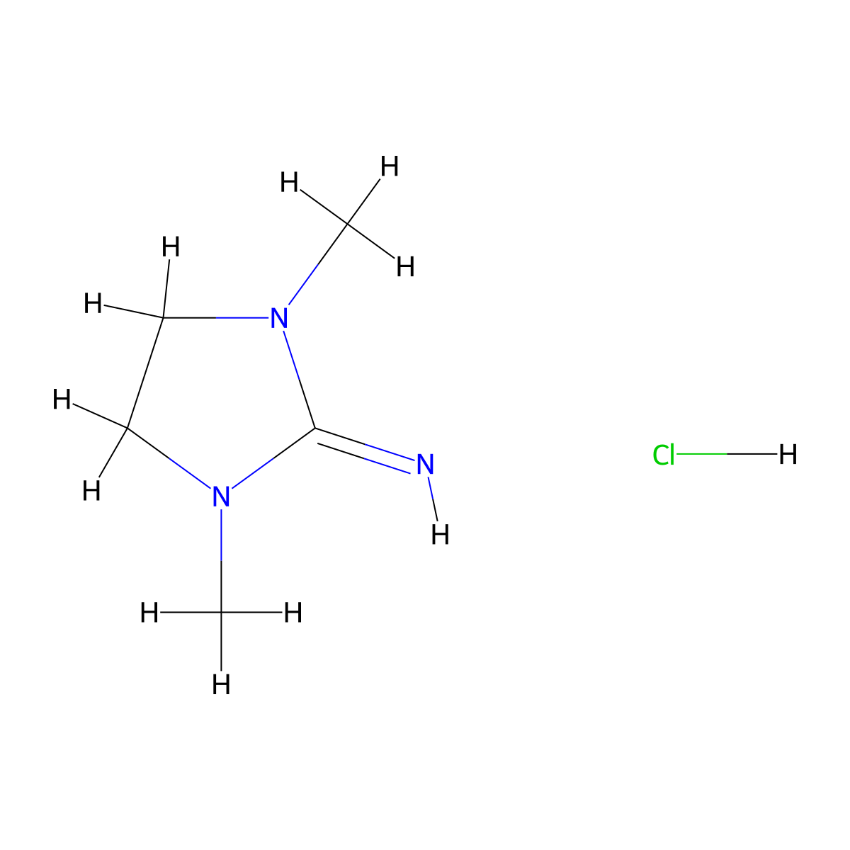 1,3-Dimethylimidazolidin-2-imine hydrochloride molecular structure, CAS 87954-60-7