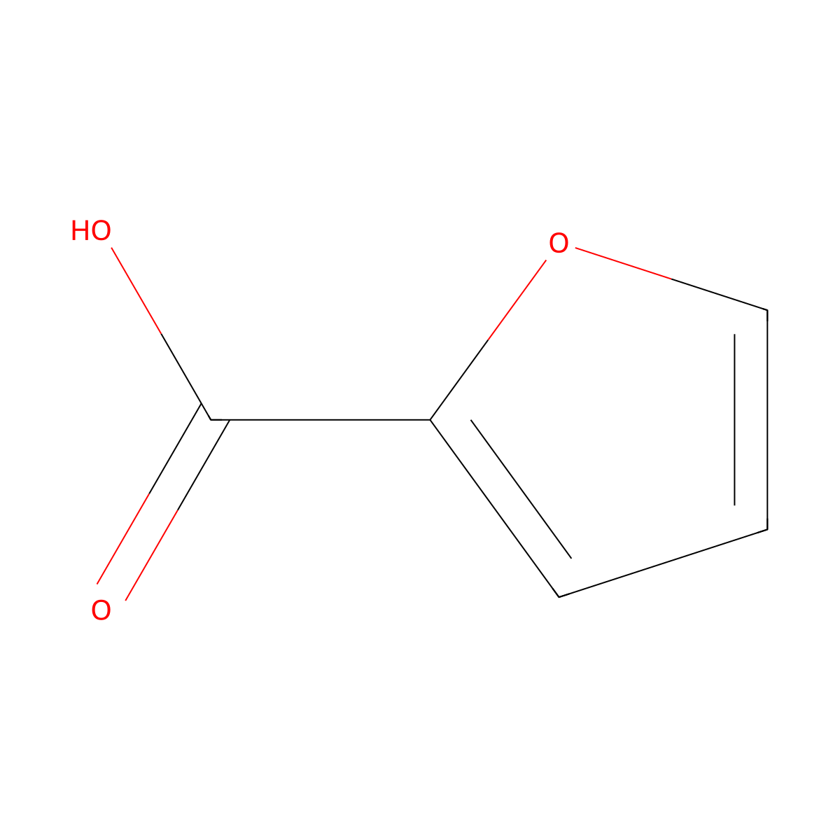 2-Furancarboxylic acid molecular structure, CAS 88-14-2