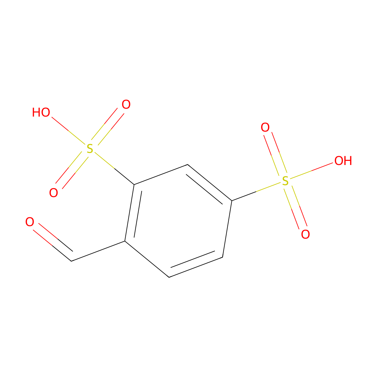 1,3-Benzenedisulfonic acid, 4-formyl- molecular structure, CAS 88-39-1