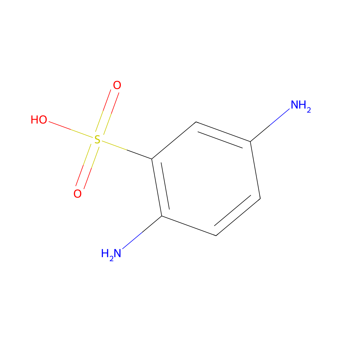 2,5-Diaminobenzenesulfonic acid molecular structure, CAS 88-45-9