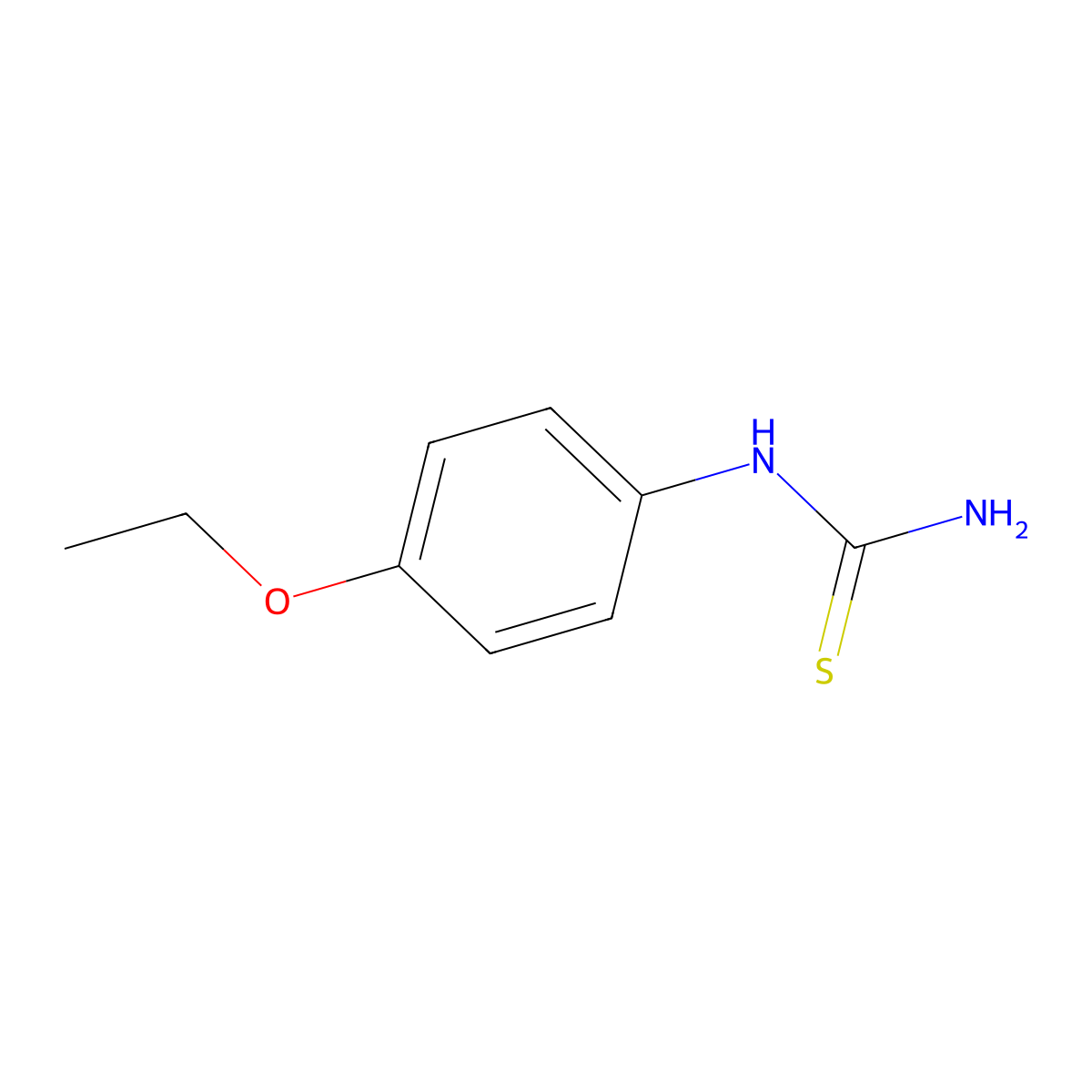 4-Ethoxyphenylthiourea molecular structure, CAS 880-29-5