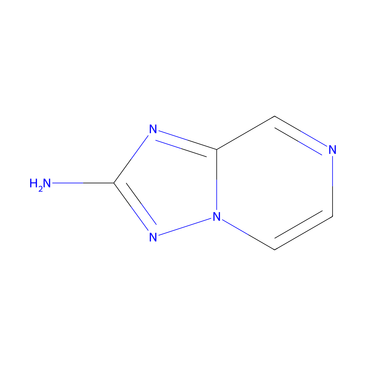 (1,2,4)Triazolo(1,5-a)pyrazin-2-amine molecular structure, CAS 88002-33-9