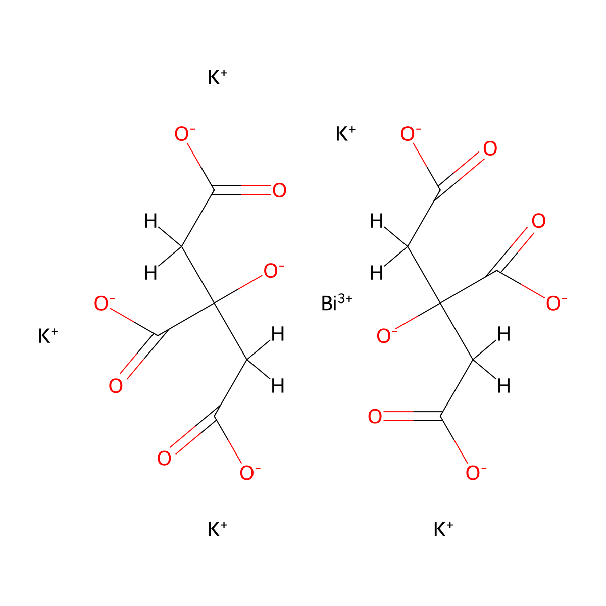 Bismuth Subcitrate Potassium molecular structure, CAS 880149-29-1
