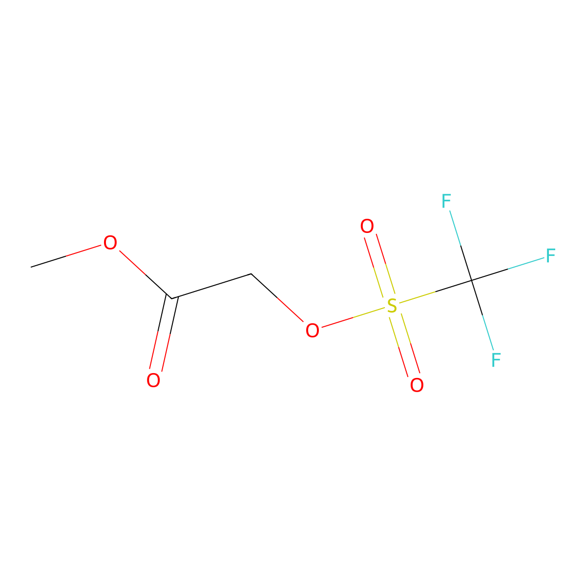 2-(((Trifluoromethyl)sulfonyl)oxy)acetic acid methyl ester molecular structure, CAS 88016-31-3