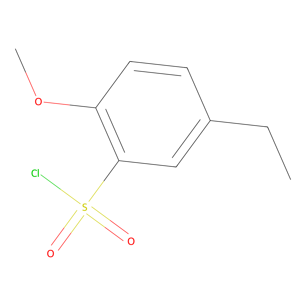 5-Ethyl-2-methoxybenzene-1-sulfonyl chloride molecular structure, CAS 88040-88-4