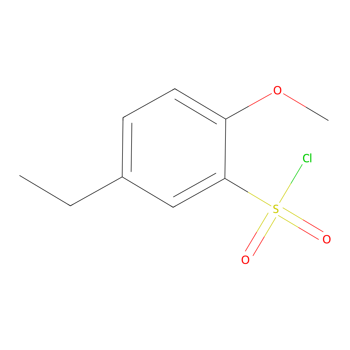 5-Ethyl-2-methoxybenzene-1-sulfonyl chloride molecular structure, CAS 88040-88-4