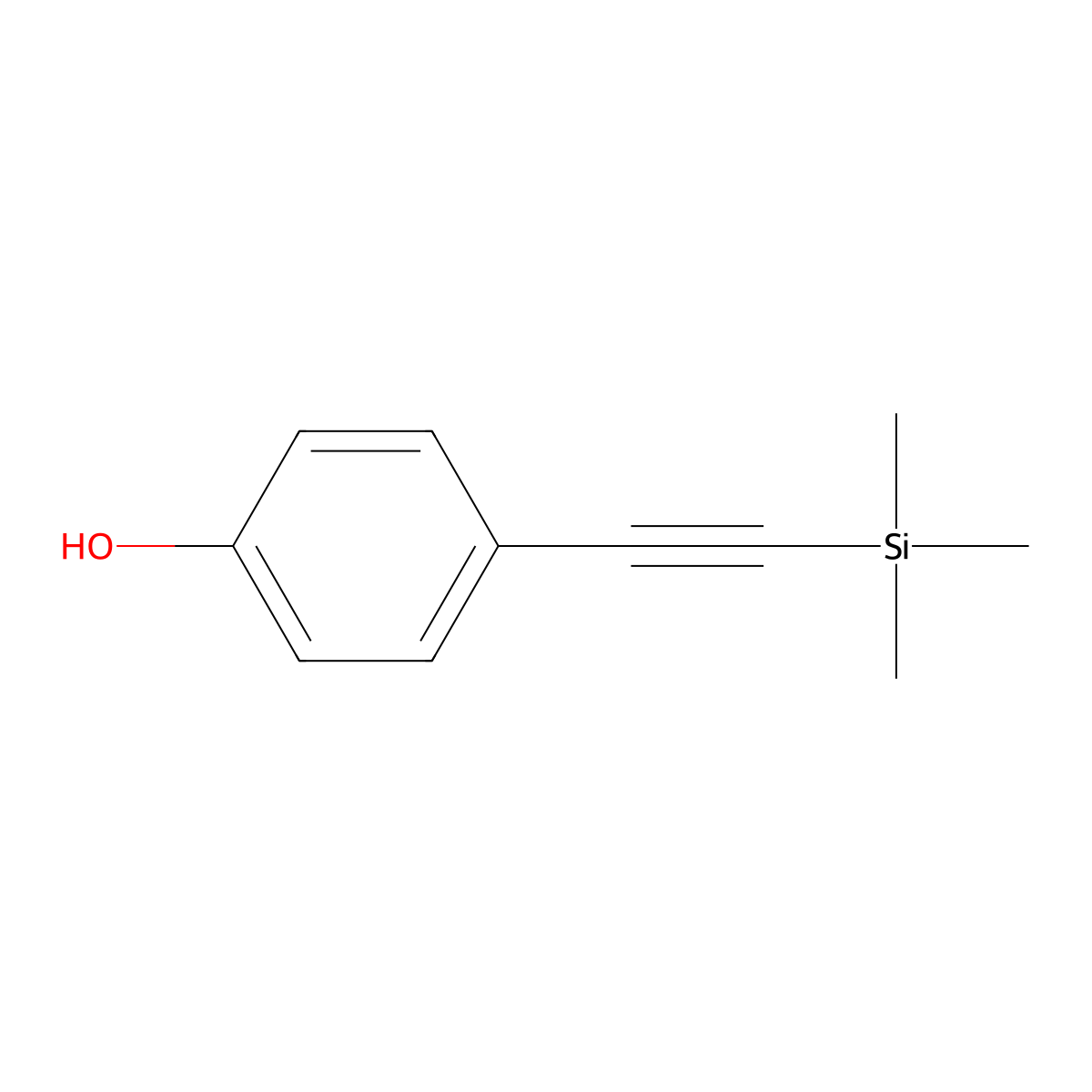 4-((Trimethylsilyl)ethynyl)phenol molecular structure, CAS 88075-18-7