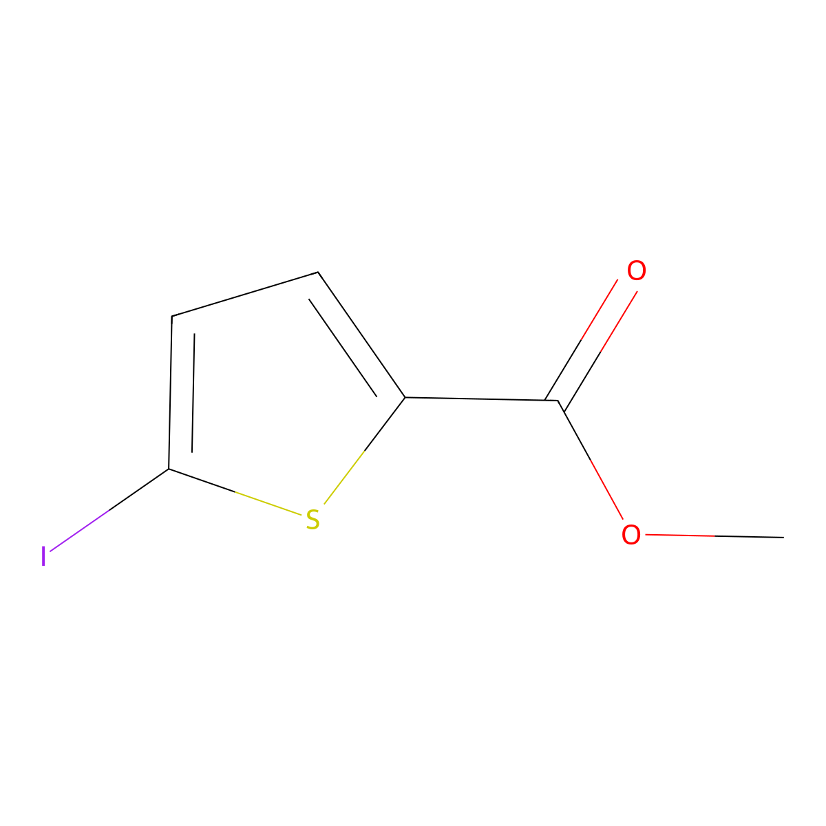 Methyl 5-iodothiophene-2-carboxylate molecular structure, CAS 88105-22-0