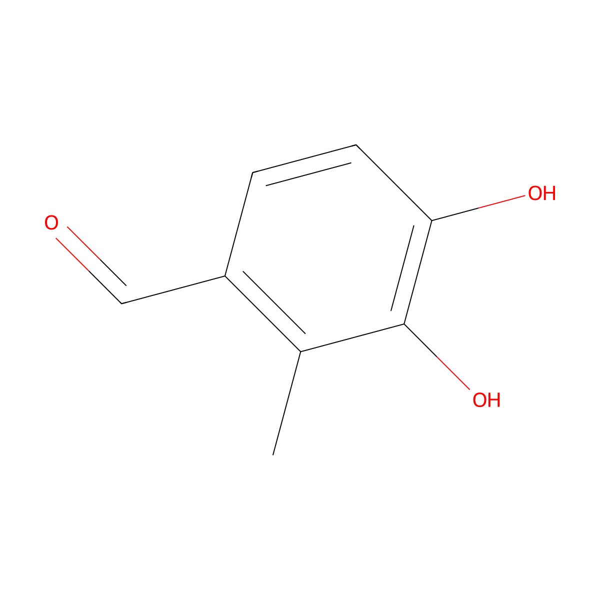 3,4-Dihydroxy-2-methylbenzaldehyde molecular structure, CAS 88122-12-7