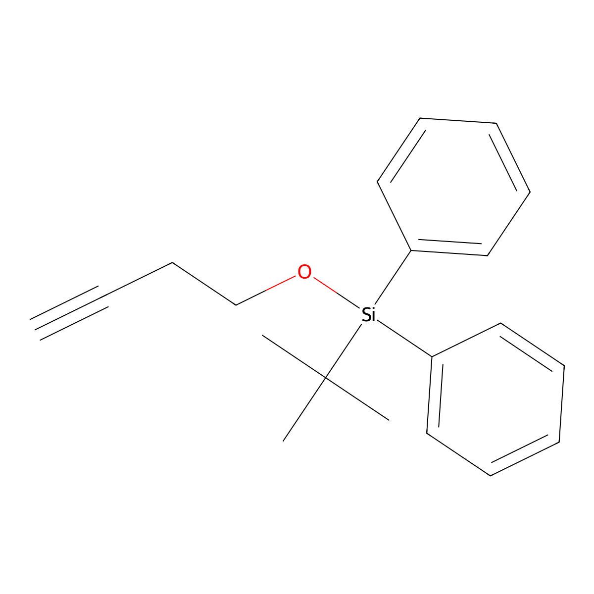 tert-Butyl(3-butynyloxy)diphenylsilane molecular structure, CAS 88158-68-3