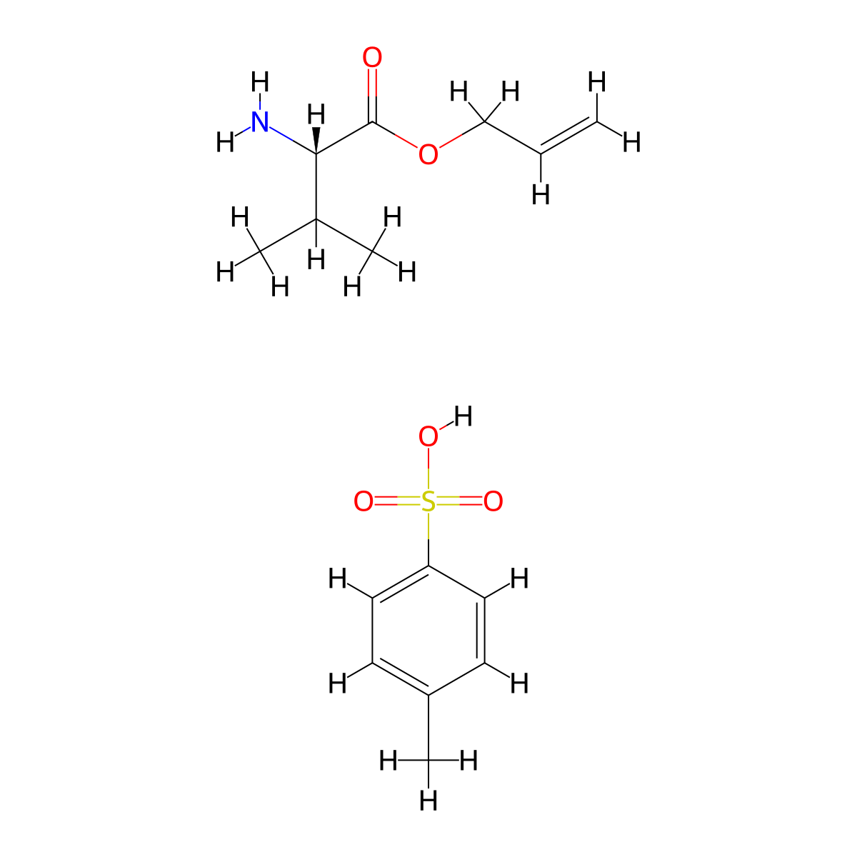 h-Val-allyl ester p-tosylate molecular structure, CAS 88224-02-6