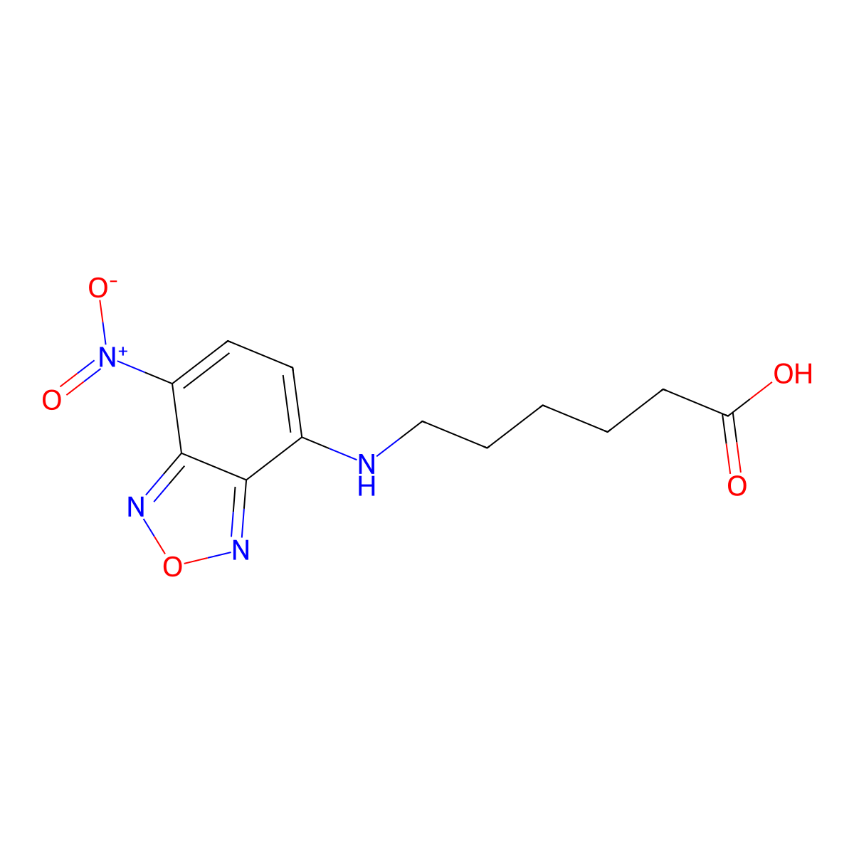 6-(N-(7-Nitrobenz-2-oxa-1,3-diazol-4-yl)amino)hexanoic acid molecular structure, CAS 88235-25-0