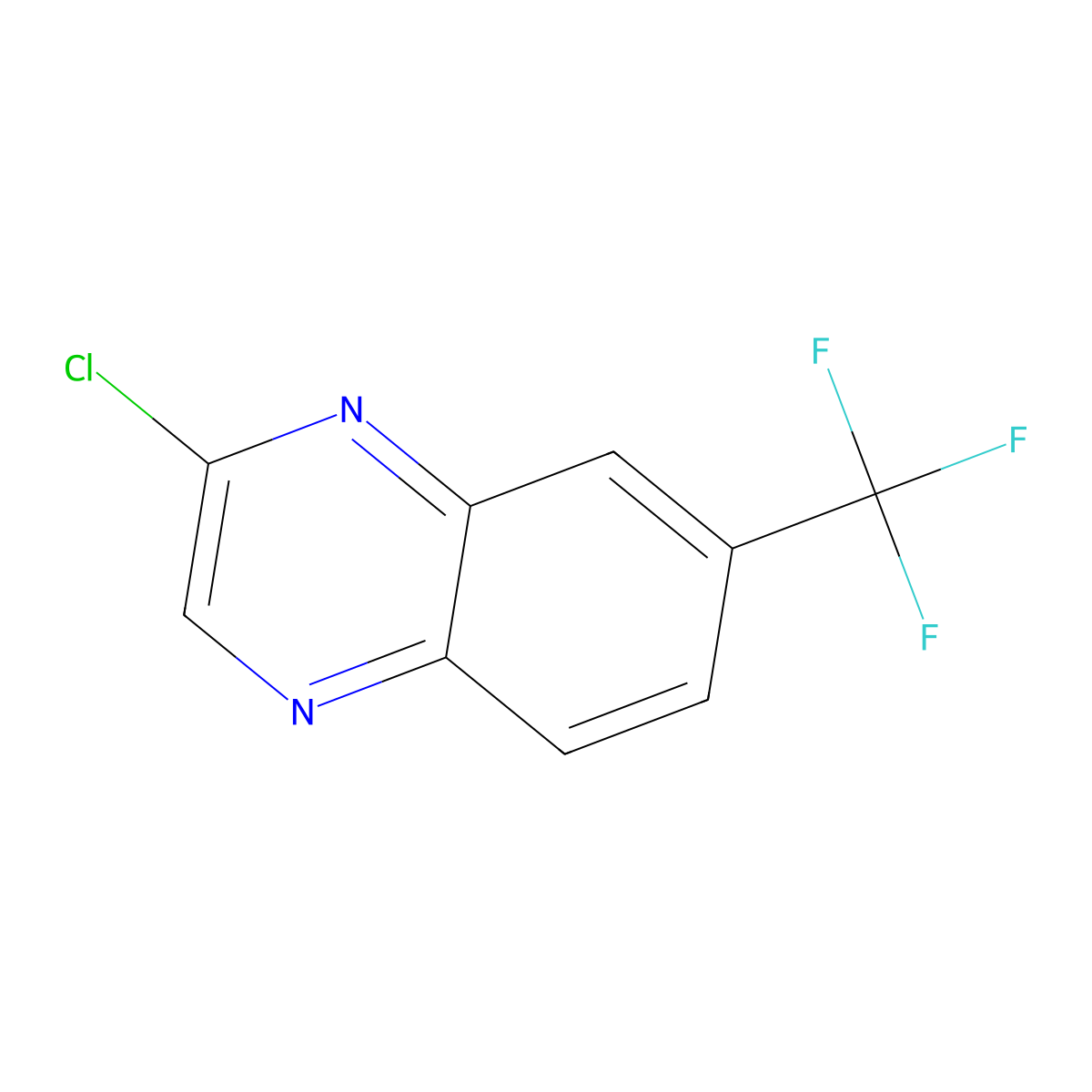 2-Chloro-7-(trifluoromethyl)quinoxaline molecular structure, CAS 883-94-3