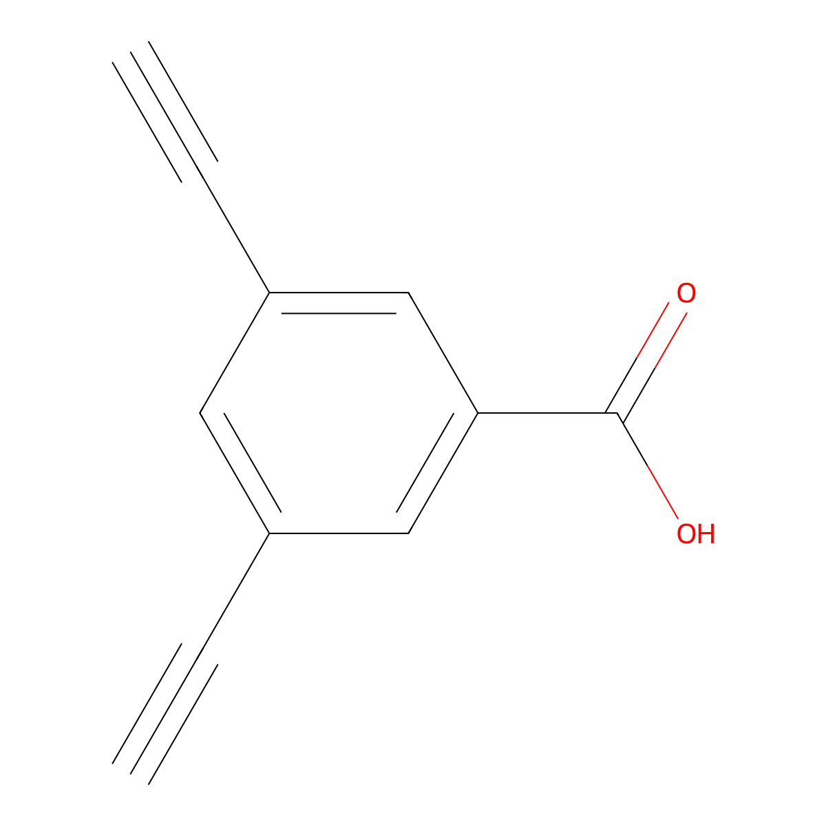 3,5-Diethynylbenzoic acid molecular structure, CAS 883106-26-1
