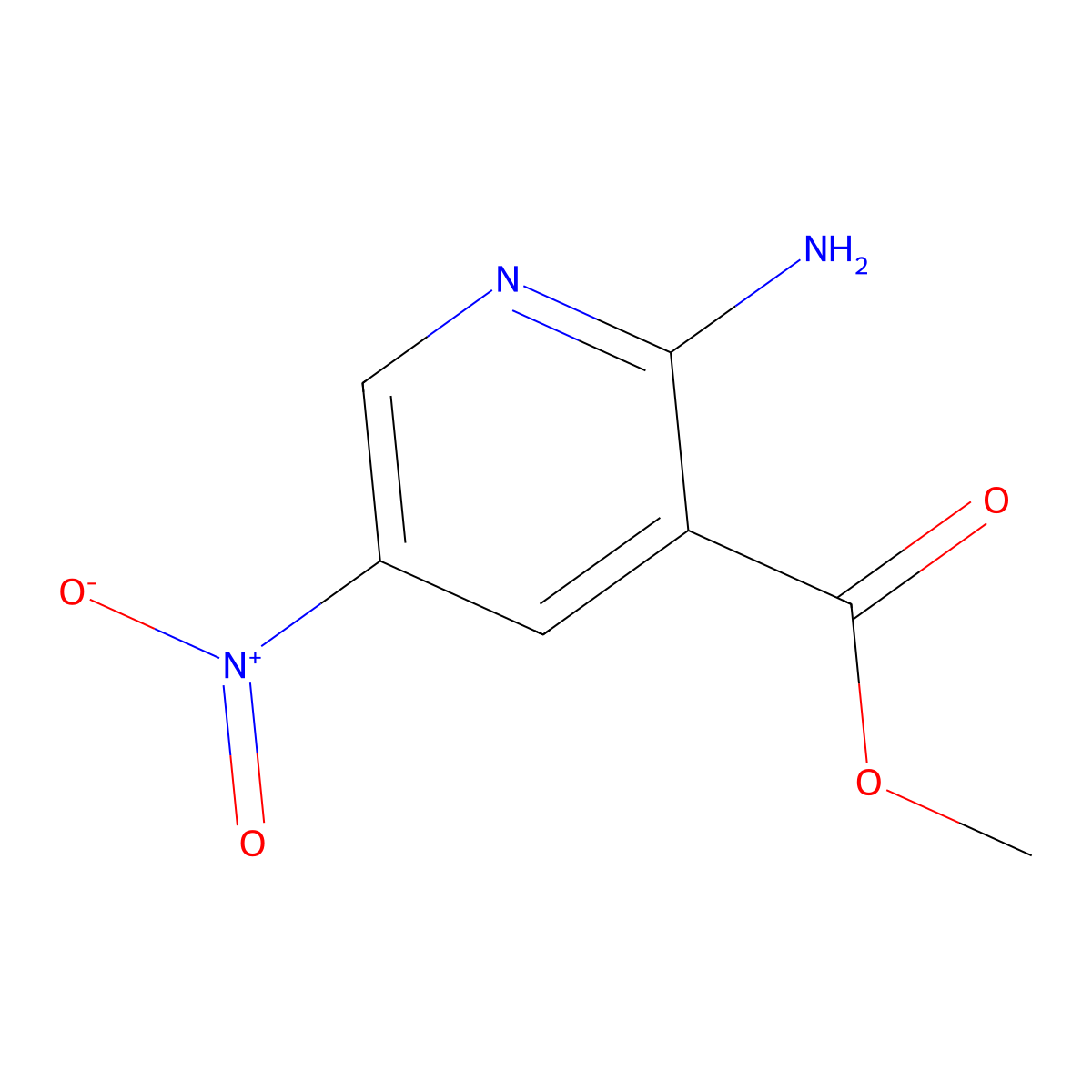 Methyl 2-amino-5-nitronicotinate molecular structure, CAS 88312-64-5