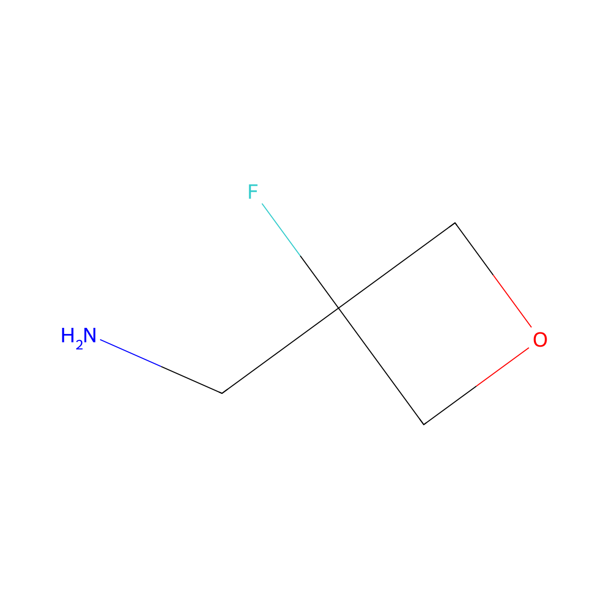 (3-Fluorooxetan-3-yl)methanamine molecular structure, CAS 883311-82-8