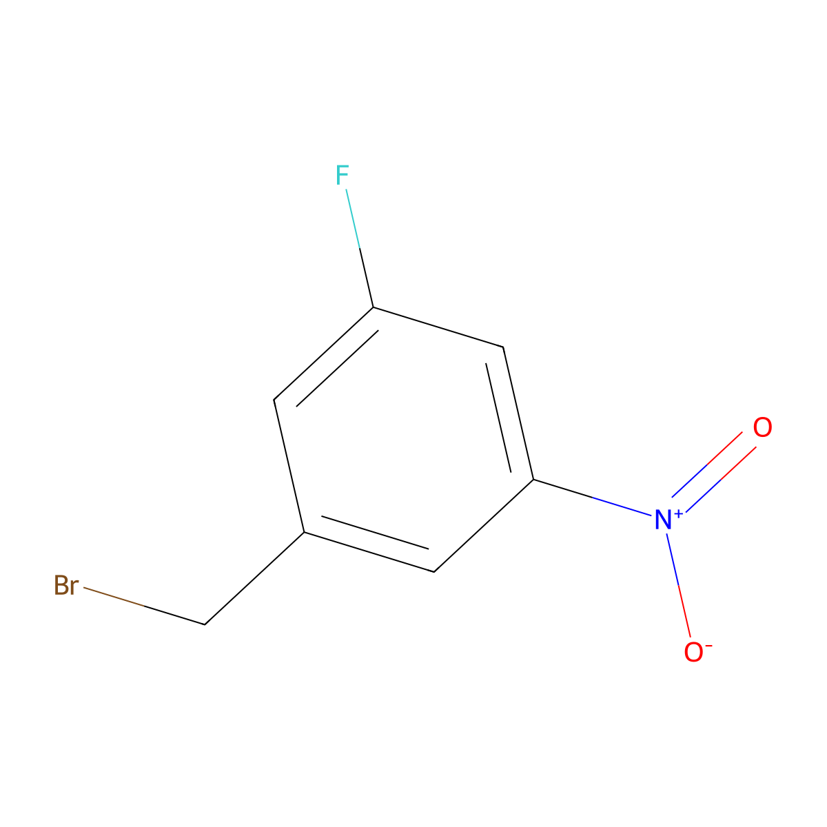 1-(Bromomethyl)-3-fluoro-5-nitrobenzene molecular structure, CAS 883987-75-5