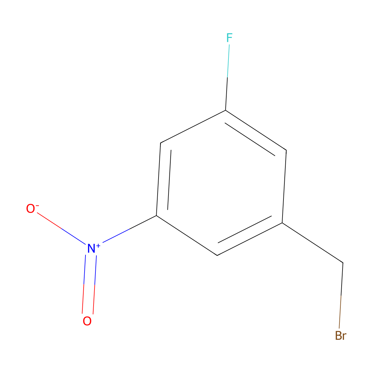 1-(Bromomethyl)-3-fluoro-5-nitrobenzene molecular structure, CAS 883987-75-5