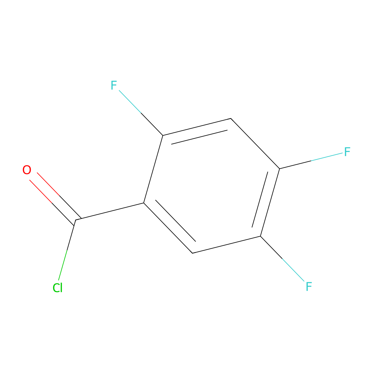 2,4,5-Trifluorobenzoyl chloride molecular structure, CAS 88419-56-1