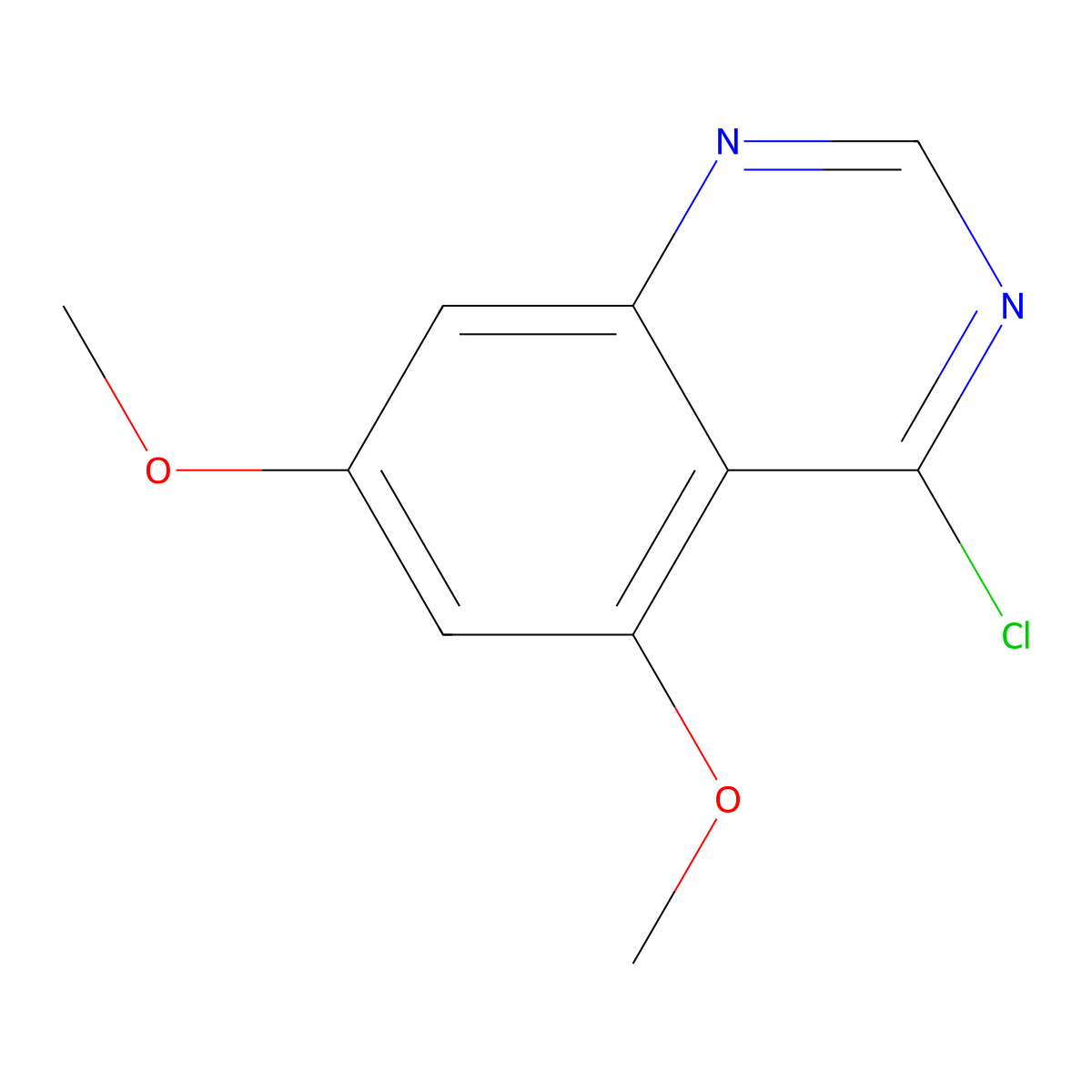 4-Chloro-5,7-dimethoxyquinazoline molecular structure, CAS 884340-91-4