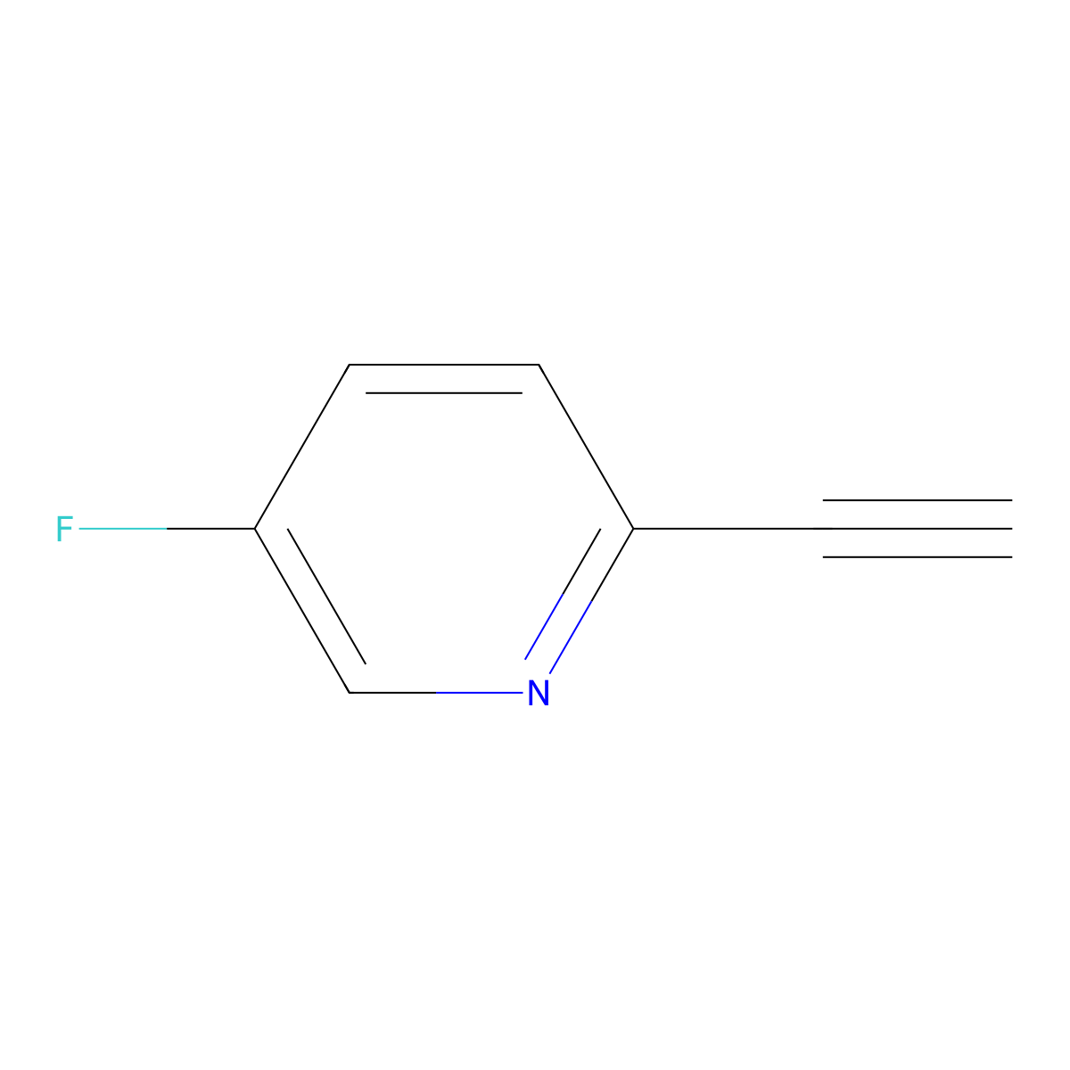 2-Ethynyl-5-fluoropyridine molecular structure, CAS 884494-34-2