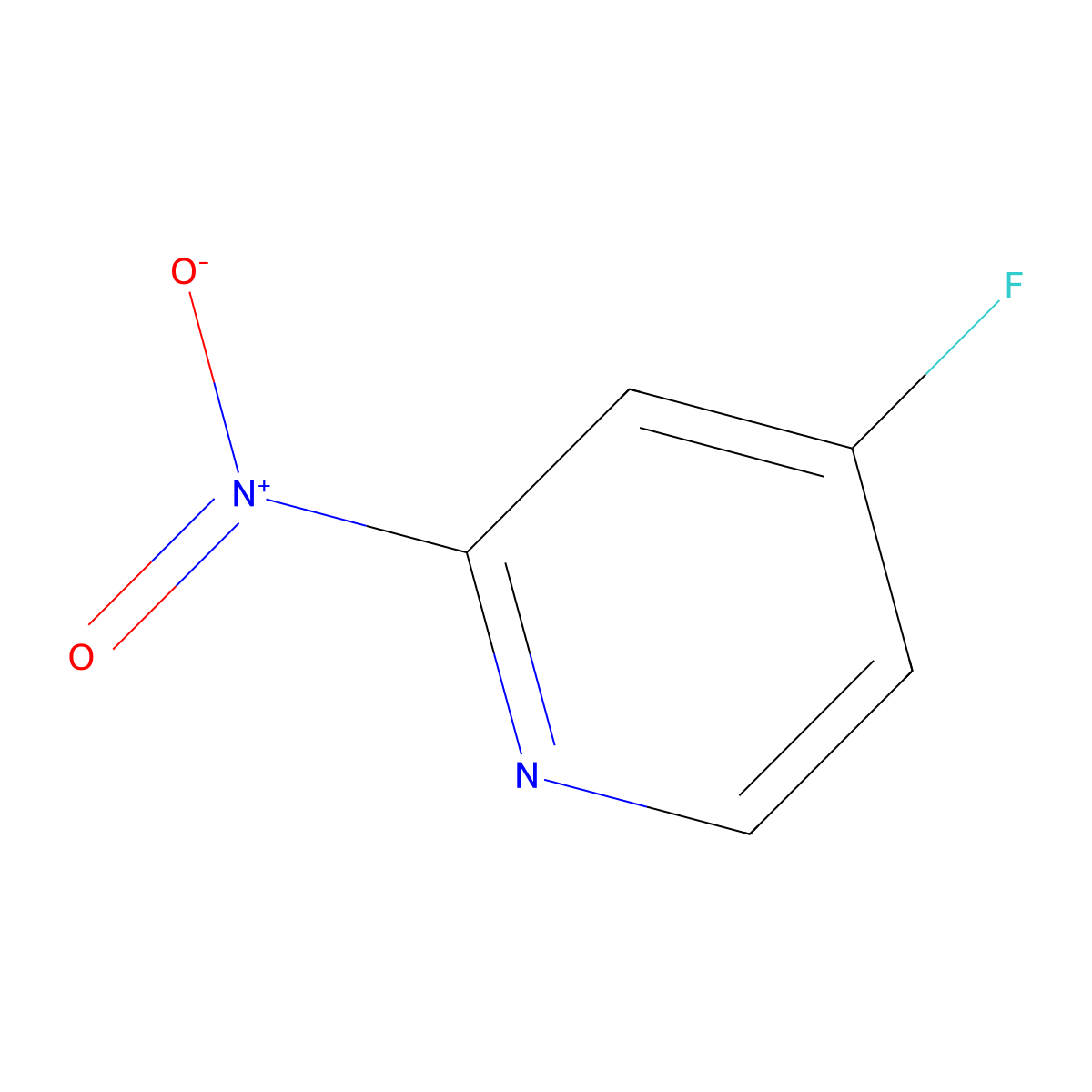 4-Fluoro-2-nitropyridine molecular structure, CAS 884495-09-4