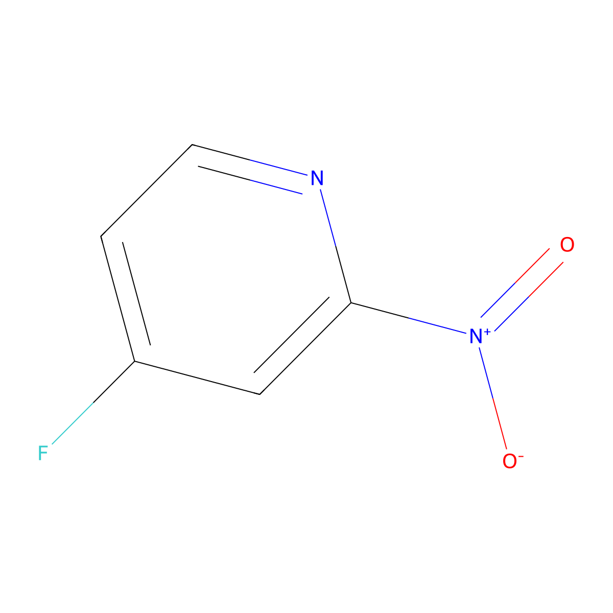 4-Fluoro-2-nitropyridine molecular structure, CAS 884495-09-4