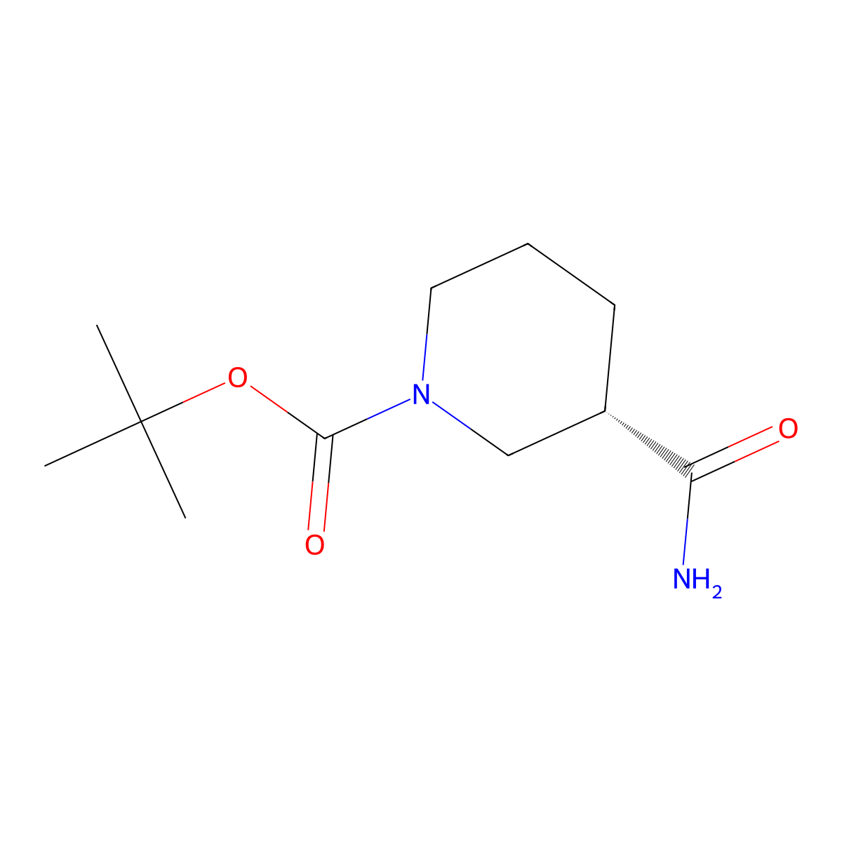 1-Boc-3-carbamoyl piperidine molecular structure, CAS 88466-77-7