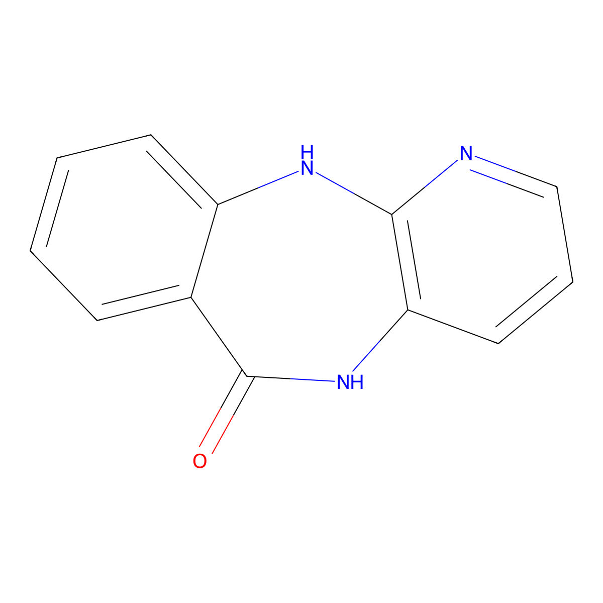 5,11-Dihydro-6H-pyrido(2,3-b)(1,4)benzodiazepin-6-one molecular structure, CAS 885-70-1