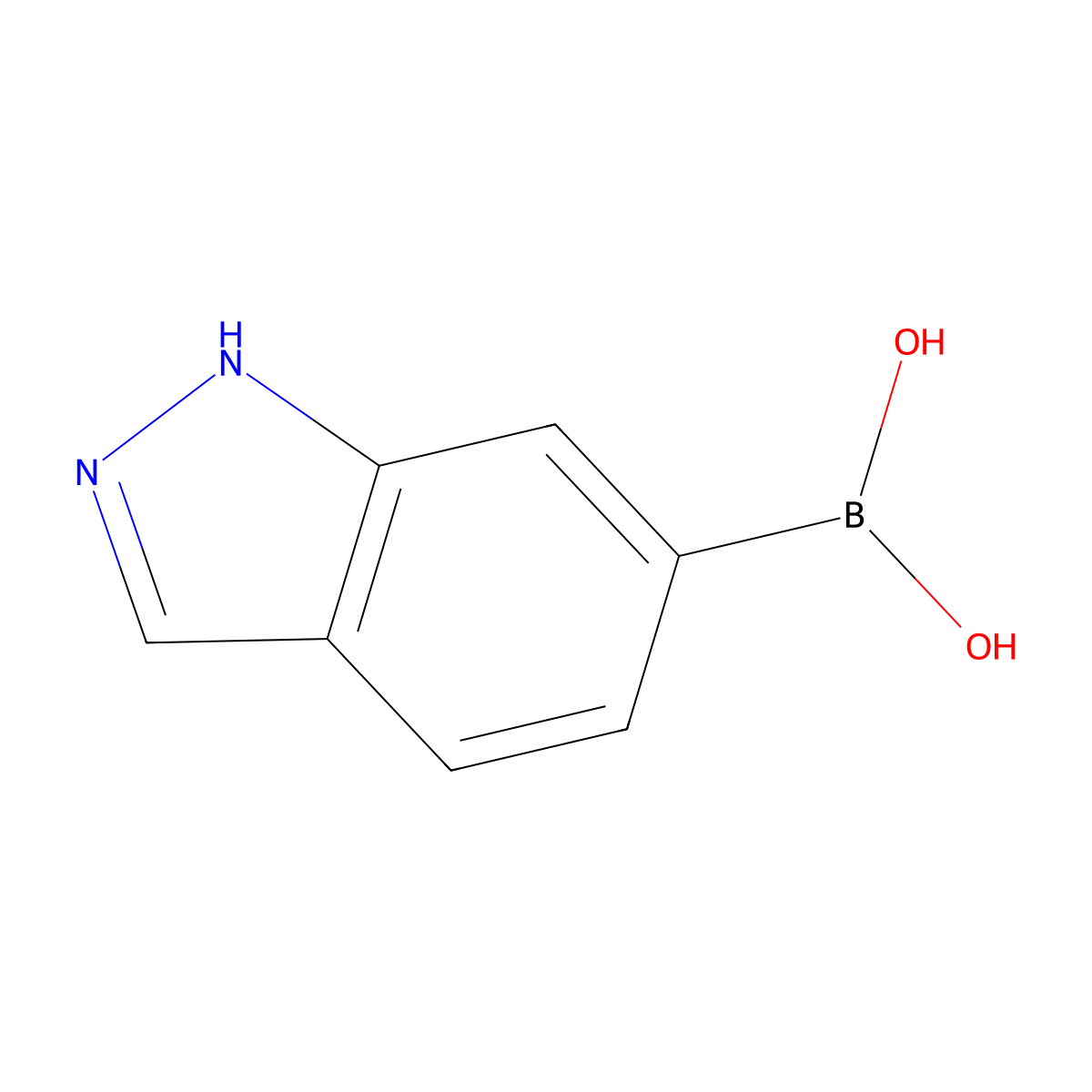 1H-Indazole-6-boronic acid molecular structure, CAS 885068-10-0