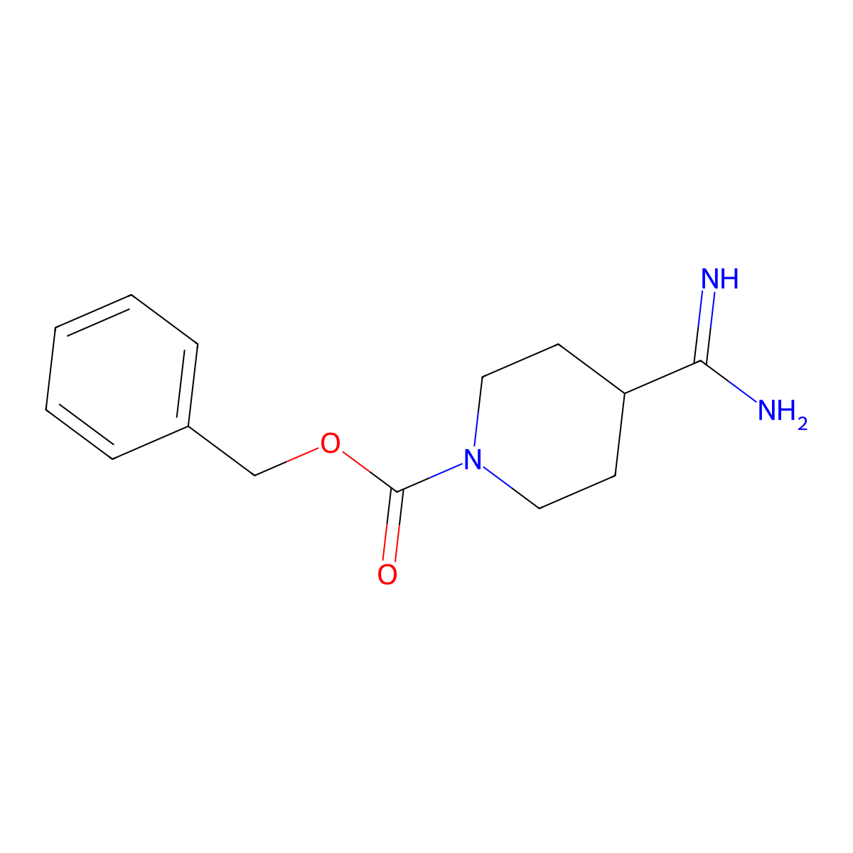 Benzyl 4-carbamimidoylpiperidine-1-carboxylate molecular structure, CAS 885270-25-7