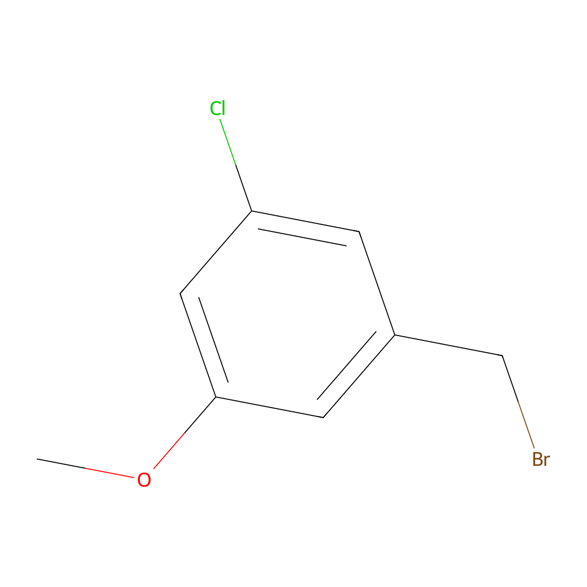 3-Chloro-5-methoxybenzyl bromide molecular structure, CAS 885270-32-6