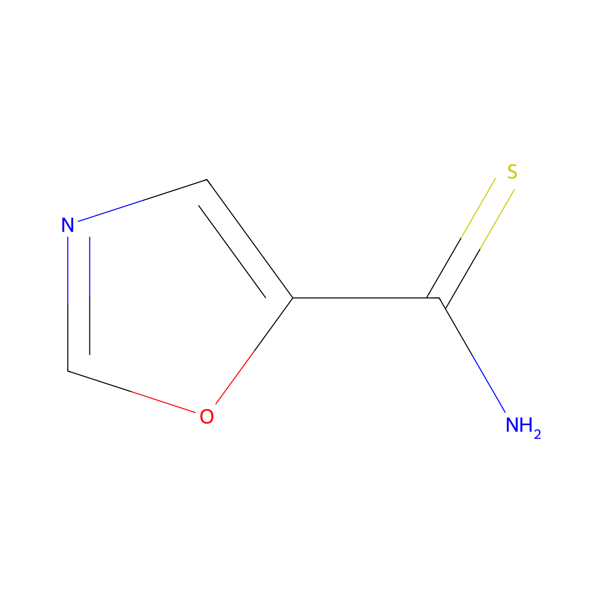 Oxazole-5-carbothioamide molecular structure, CAS 885274-32-8