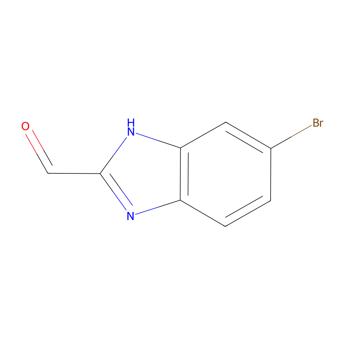 6-Bromo-1H-benzoimidazole-2-carbaldehyde molecular structure, CAS 885280-26-2