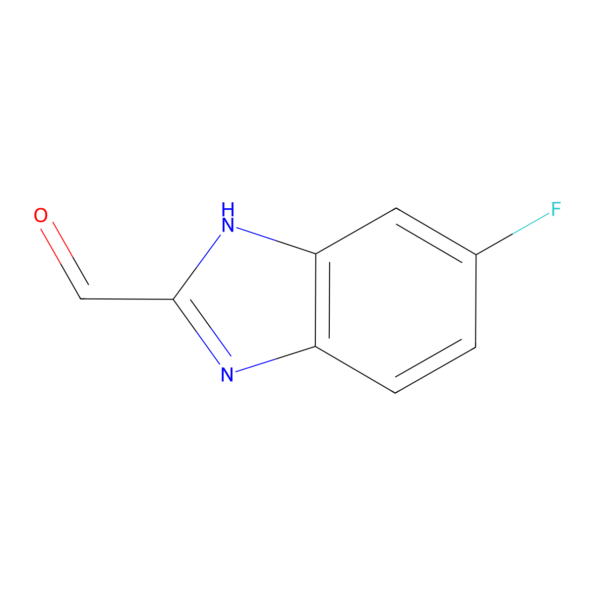 6-Fluoro-1H-benzo[D]imidazole-2-carbaldehyde molecular structure, CAS 885280-34-2
