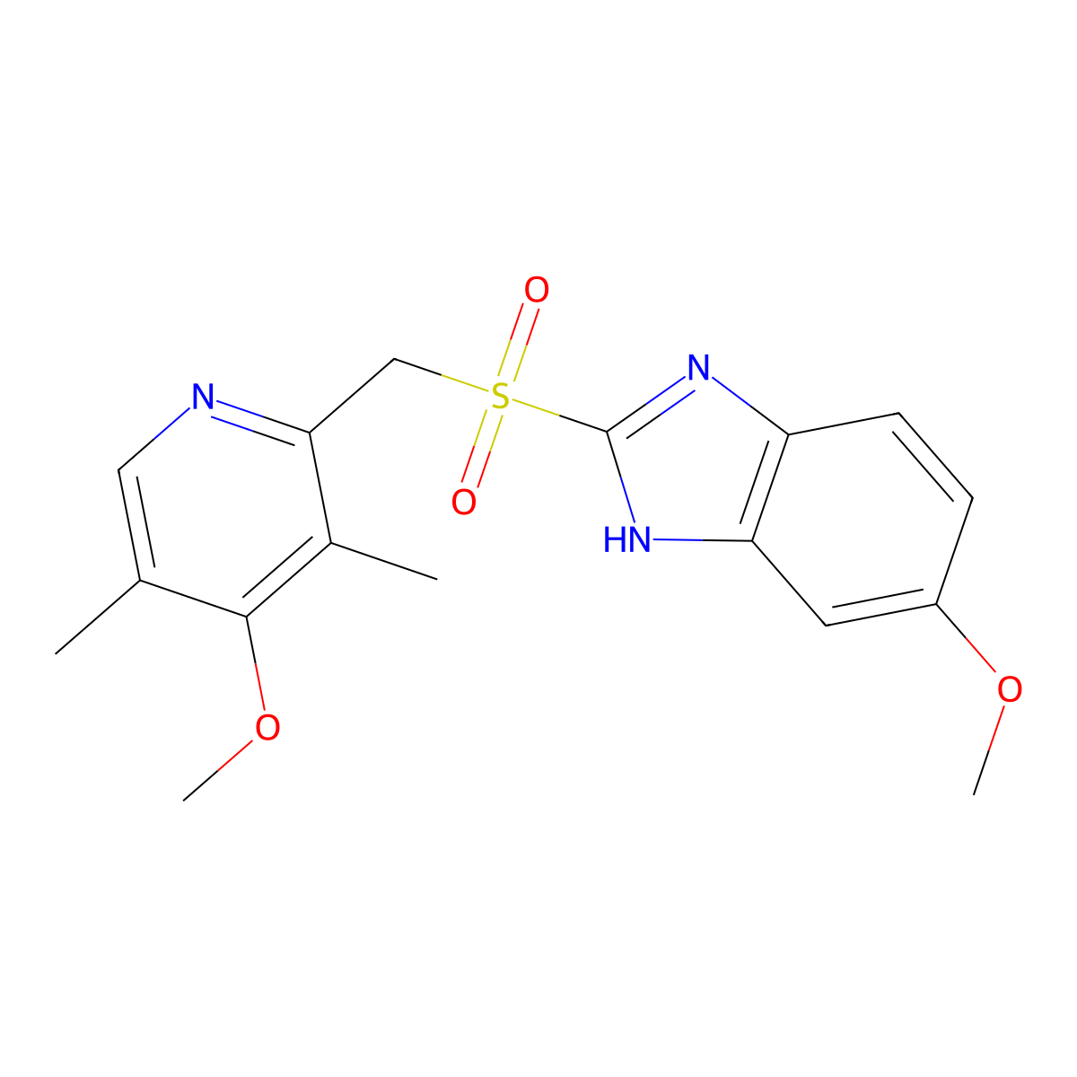 Omeprazole sulfone molecular structure, CAS 88546-55-8