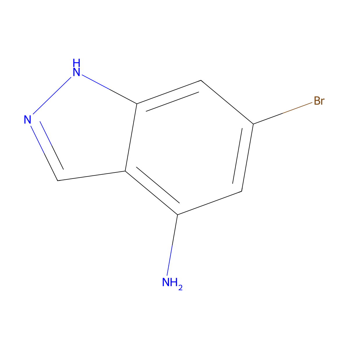 6-Bromo-1H-indazol-4-amine molecular structure, CAS 885518-50-3