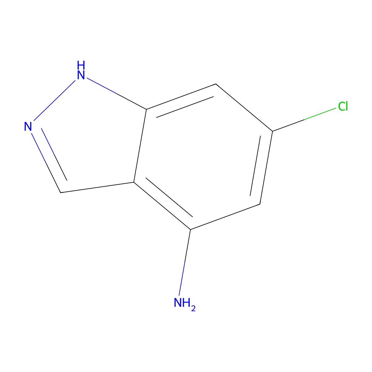 6-Chloro-1H-indazol-4-amine molecular structure, CAS 885519-32-4