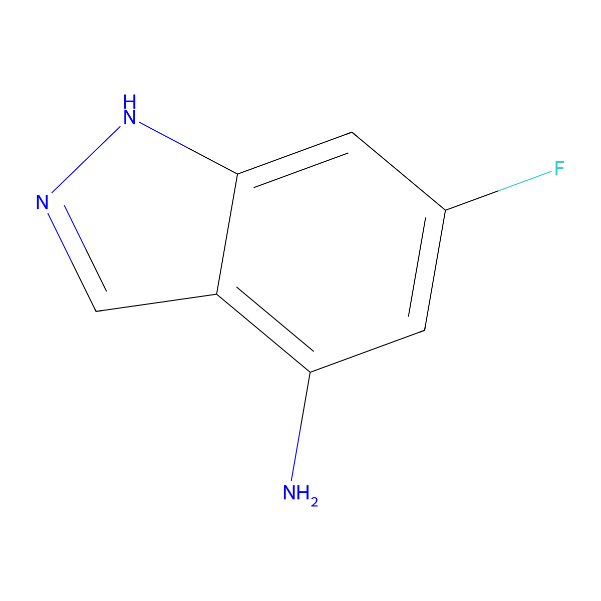 6-Fluoro-1H-indazol-4-amine molecular structure, CAS 885520-16-1