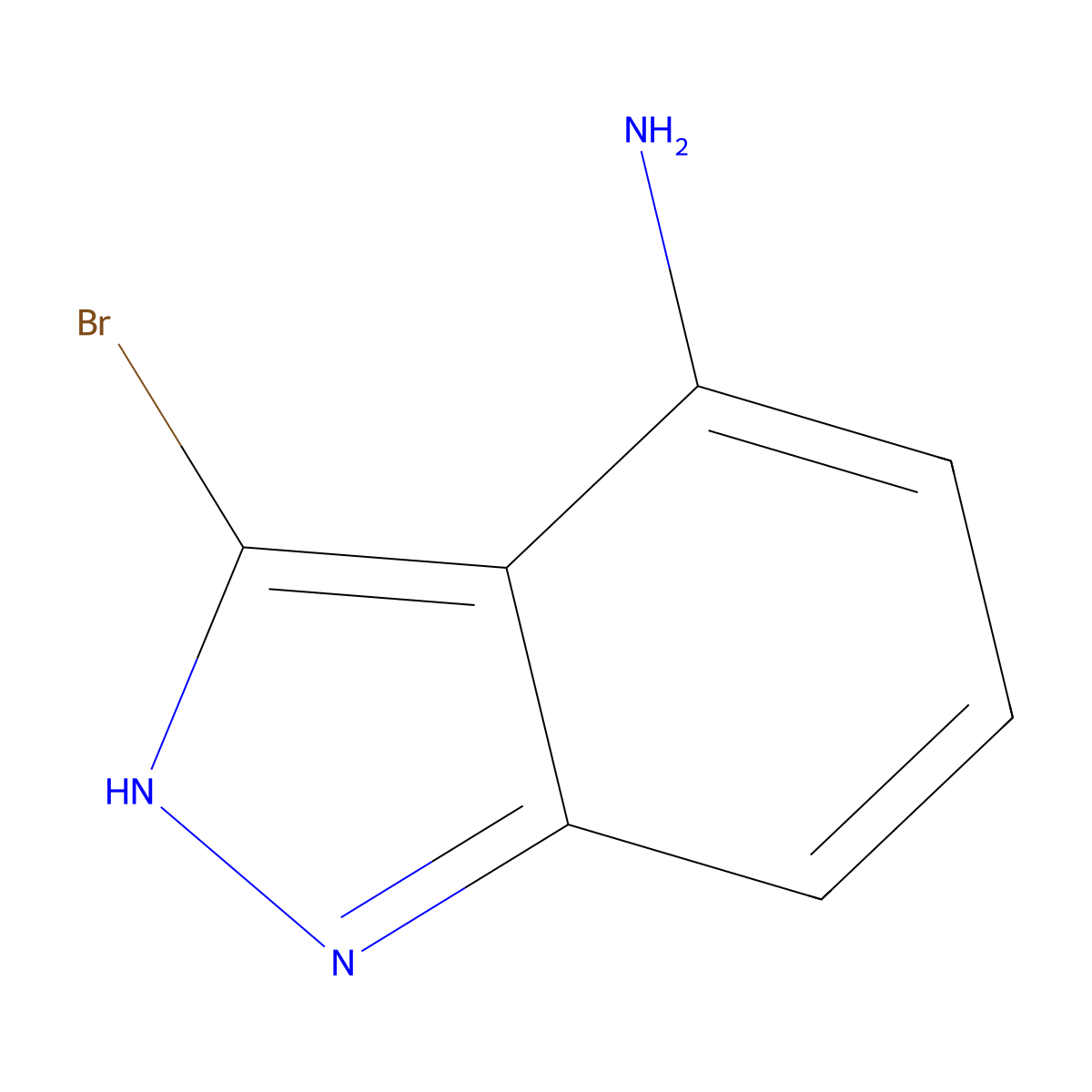 3-Bromo-1H-indazol-4-amine molecular structure, CAS 885521-25-5