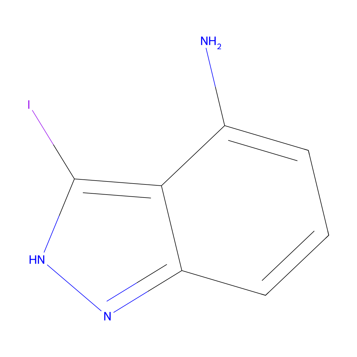 3-iodo-1H-indazol-4-amine molecular structure, CAS 885521-28-8