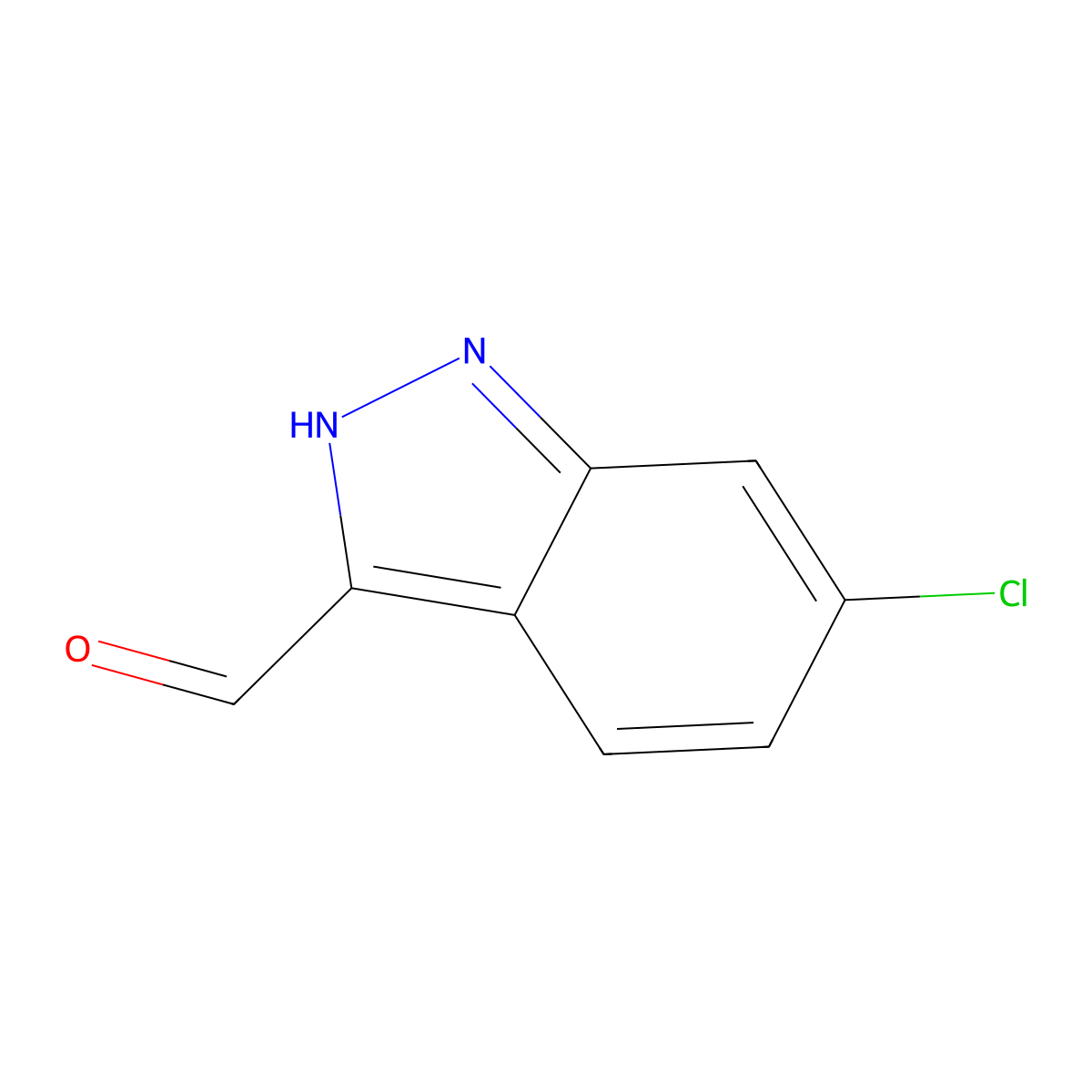6-Chloro-1H-indazole-3-carbaldehyde molecular structure, CAS 885521-37-9