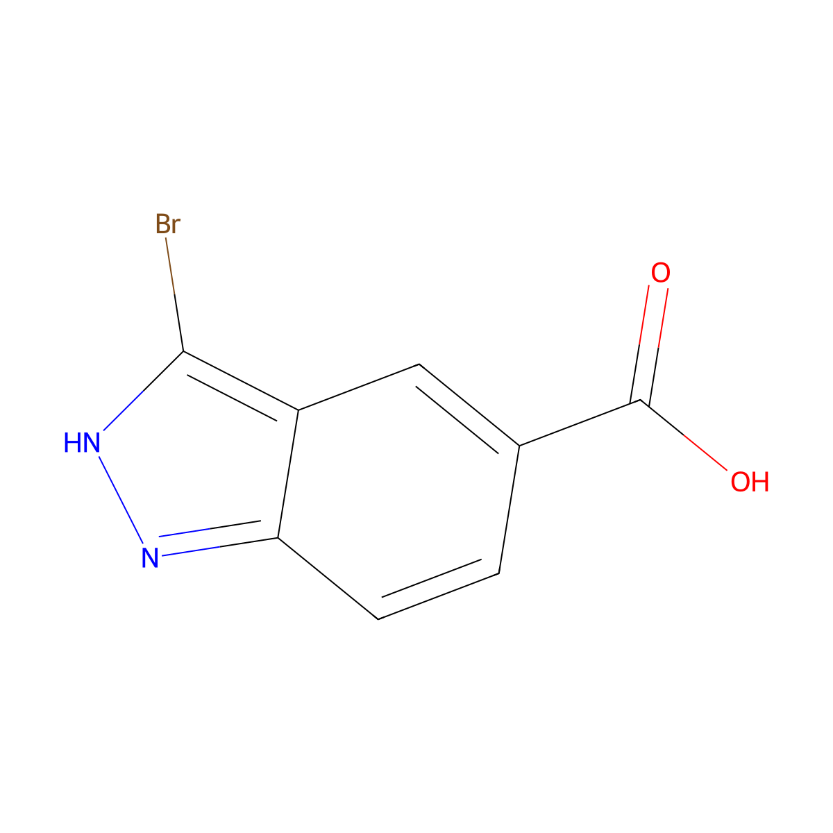 3-Bromo-1H-indazole-5-carboxylic acid molecular structure, CAS 885521-49-3