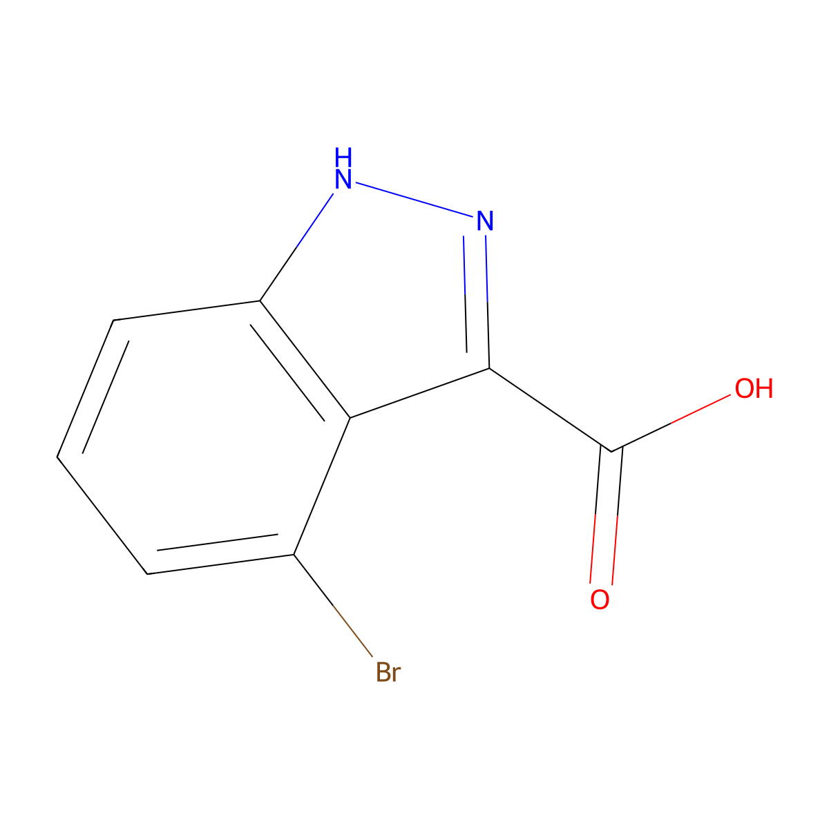 4-Bromo-1H-indazole-3-carboxylic acid molecular structure, CAS 885521-80-2