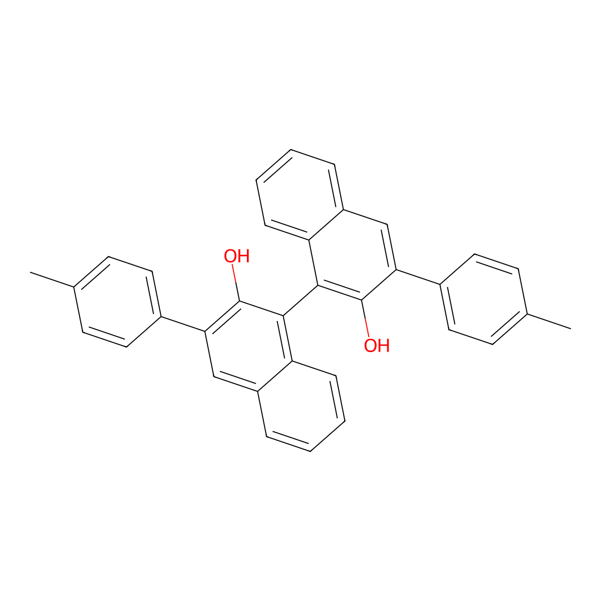 (S)-3,3'-Bis(4-methylphenyl)-1,1'-bi-2-naphthol molecular structure, CAS 885670-60-0