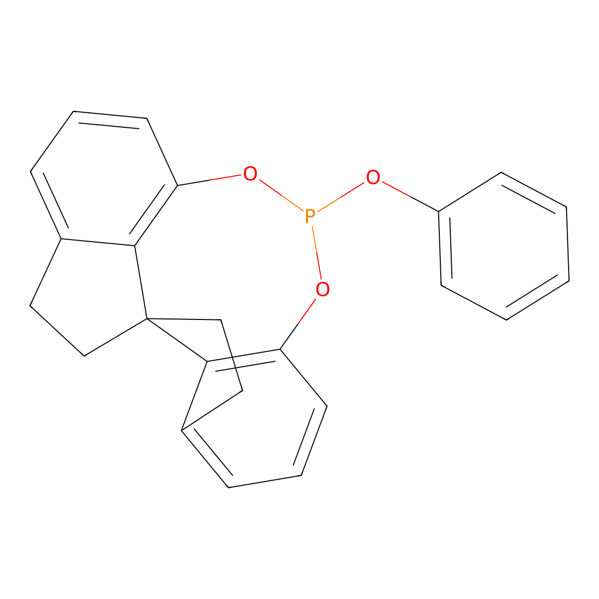 (11aS)-10,11,12,13-Tetrahydro-5-phenoxydiindeno[7,1-de:1′,7′-fg][1,3,2]dioxaphosphocin molecular structure, CAS 885701-71-3