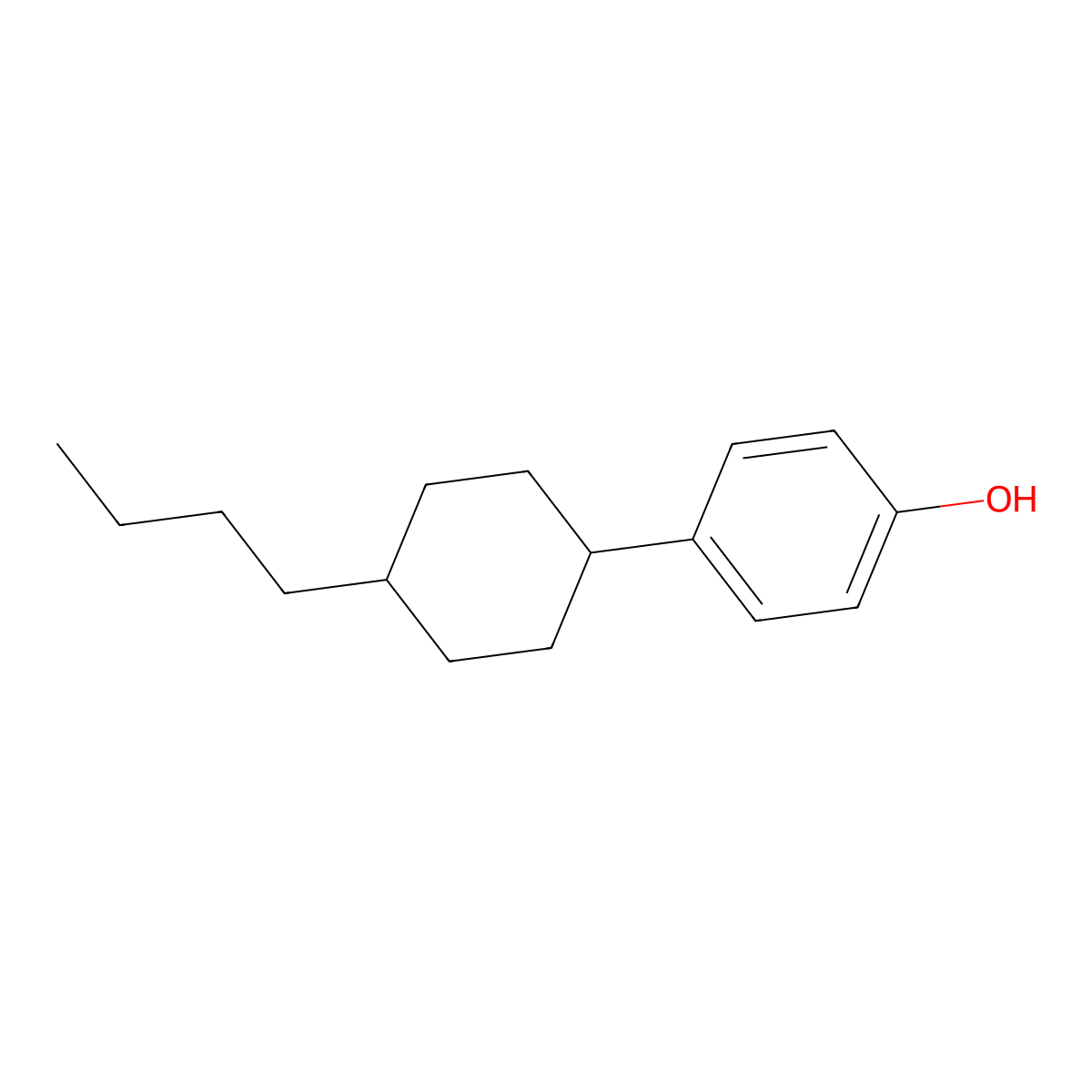4-(trans-4-Butylcyclohexyl)phenol molecular structure, CAS 88581-00-4